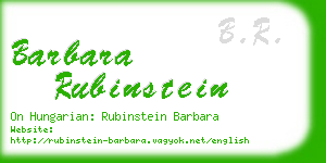 barbara rubinstein business card